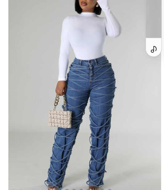 Tied Up Jeans JUNIOR SIZES NOT PLUS SIZE